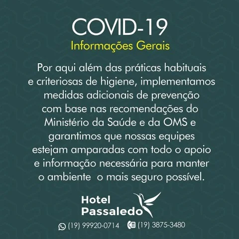Hotel passaledo campanha Coronavirus